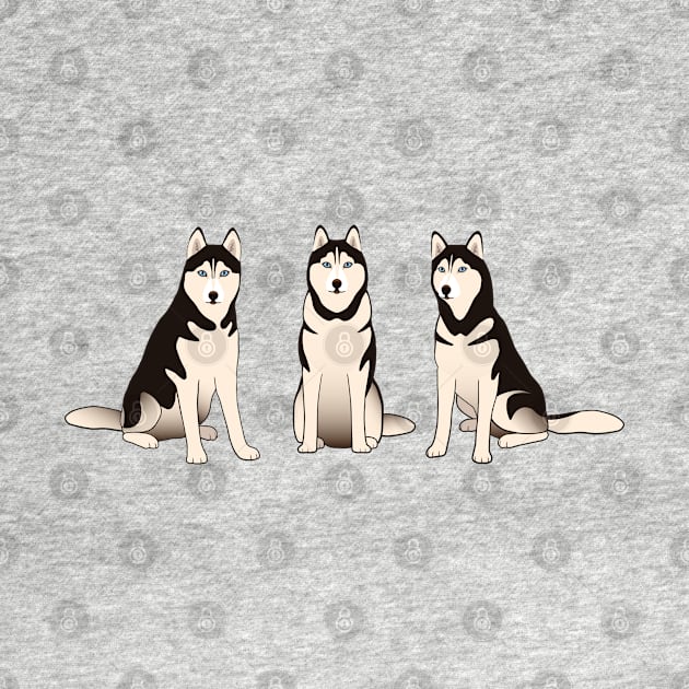 Husky Dogs by nadyabasos